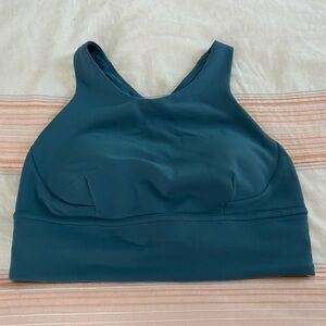 Lululemon Athletica Green Fitted Crop Tank Top